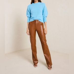 A.L.C. Straight-Leg Vegan Leather Pants - image 1